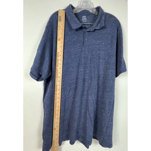 Old Navy Mens Golf Shirt Short Sleeve Navy Heathered Soft Washed NWOT - Picture 9 of 11